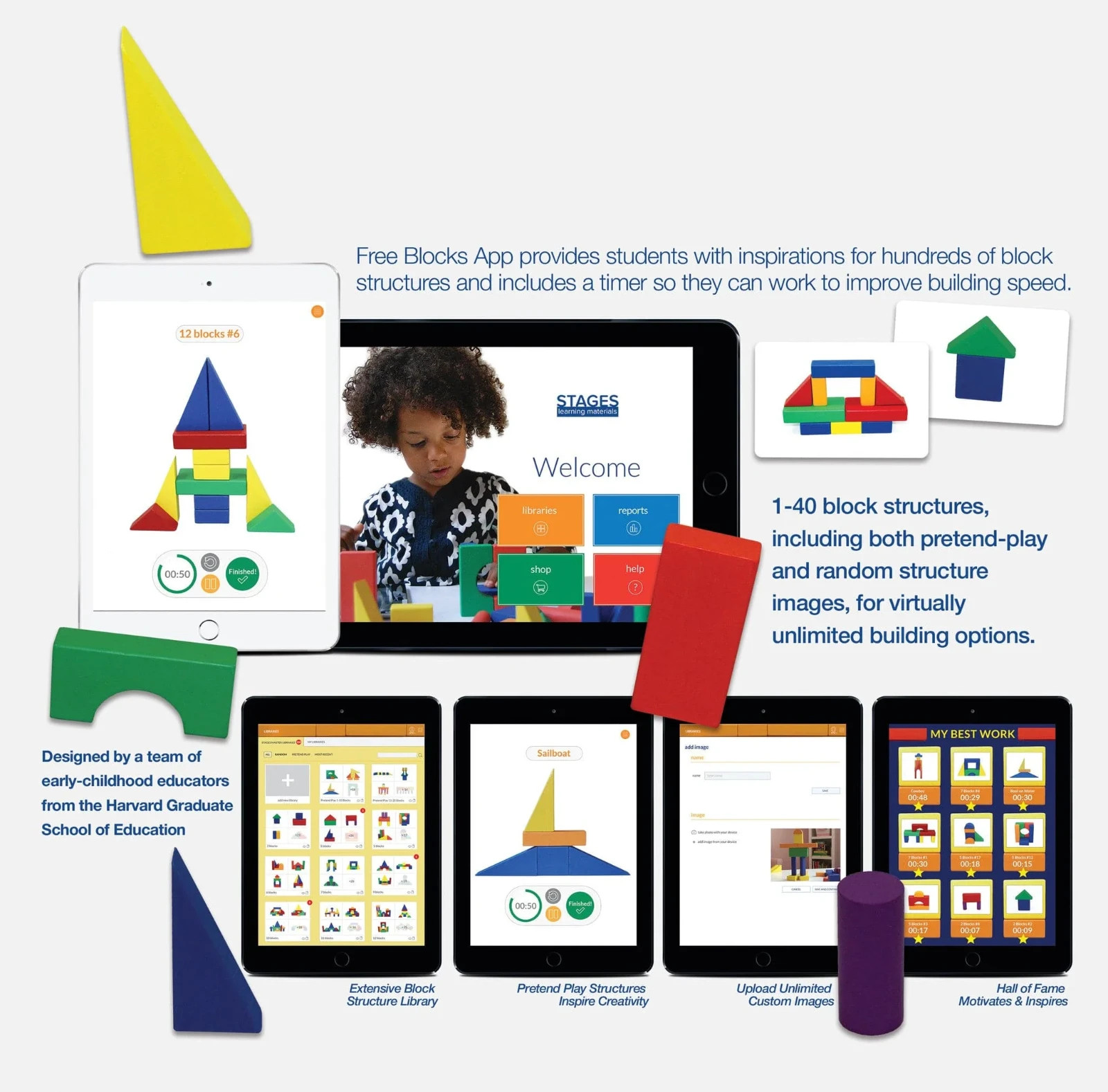 Stages Learning Language Builder BLOCKS Curriculum Kit, 40 Blocks & 120 Cards