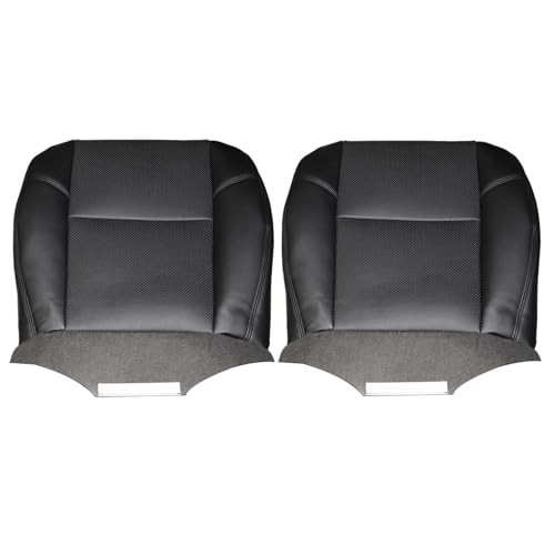 FZJDSD 2PCS Black Front Driver & Passenger Side Bottom Microfiber Leather Seat