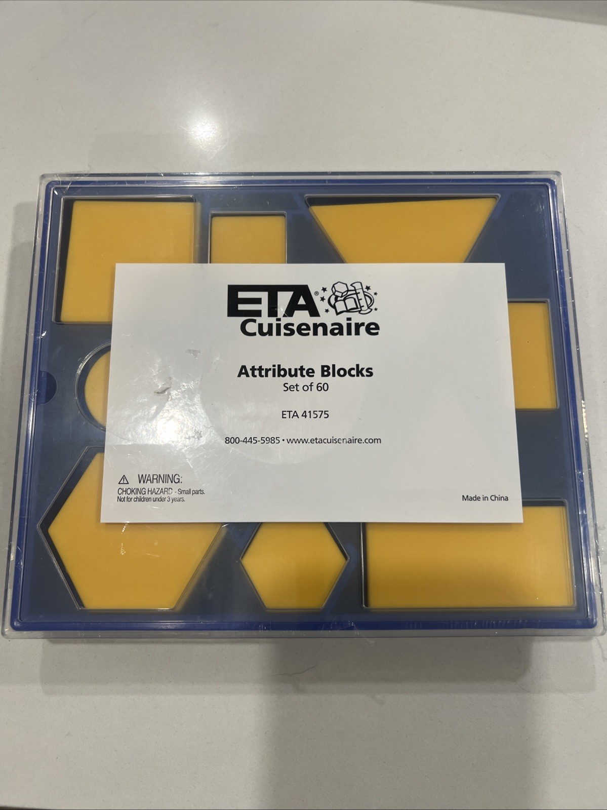 Math Manipulatives NEW Attribute Blocks * Set of 60 * Homeschool Grade K-5 * ETA
