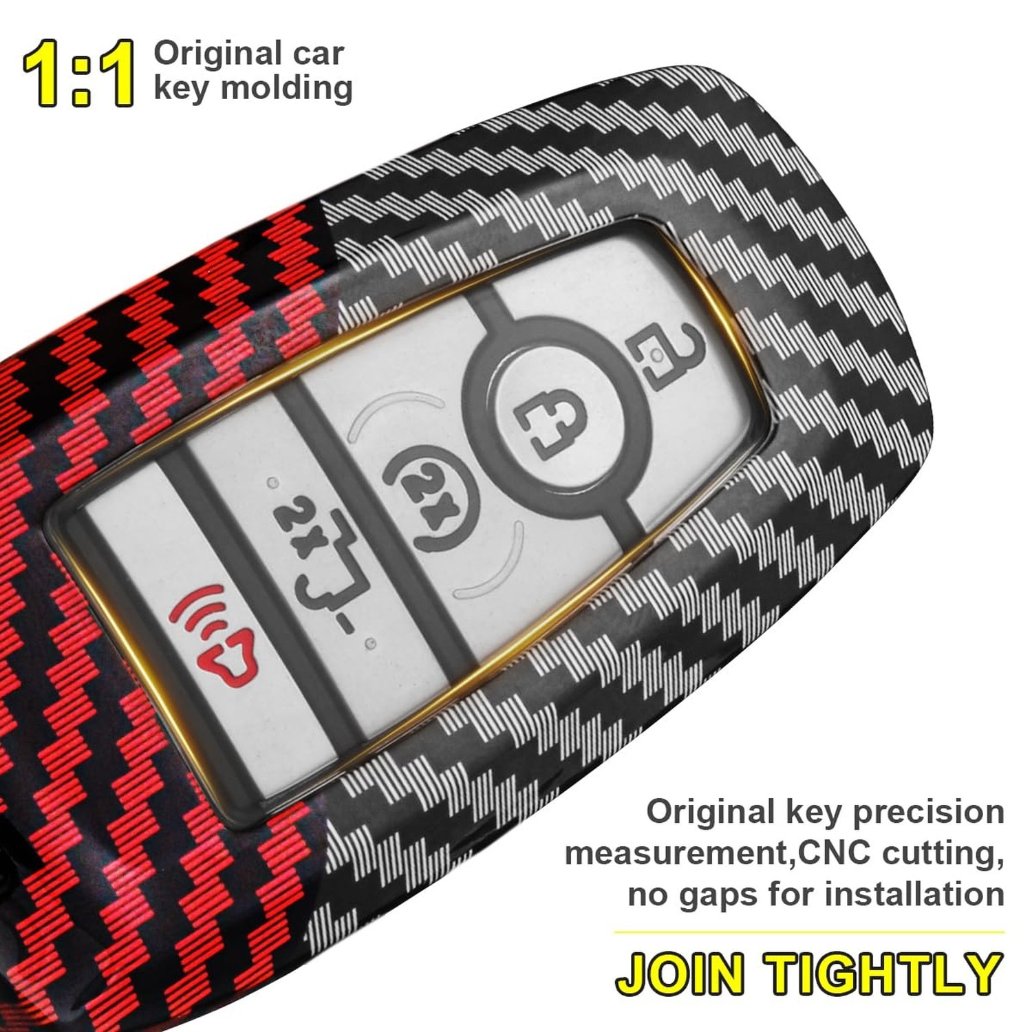 Car Key Shell Case Holder Protector Keychain Compatible for Ford Mustang F150…