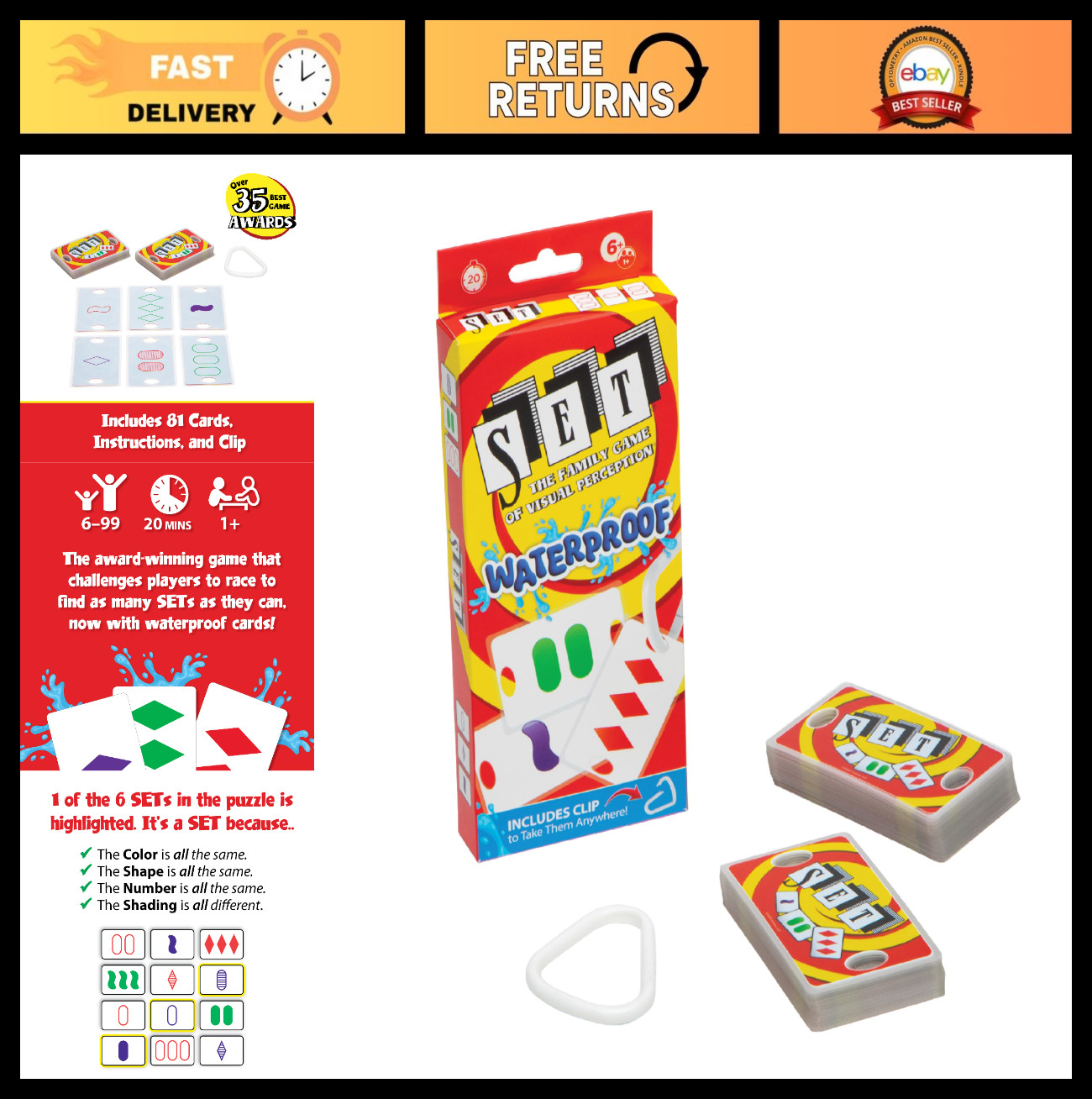 Fun Card Games for Kids – Matching, Memory, Travel & Pool Games for Ages 6+