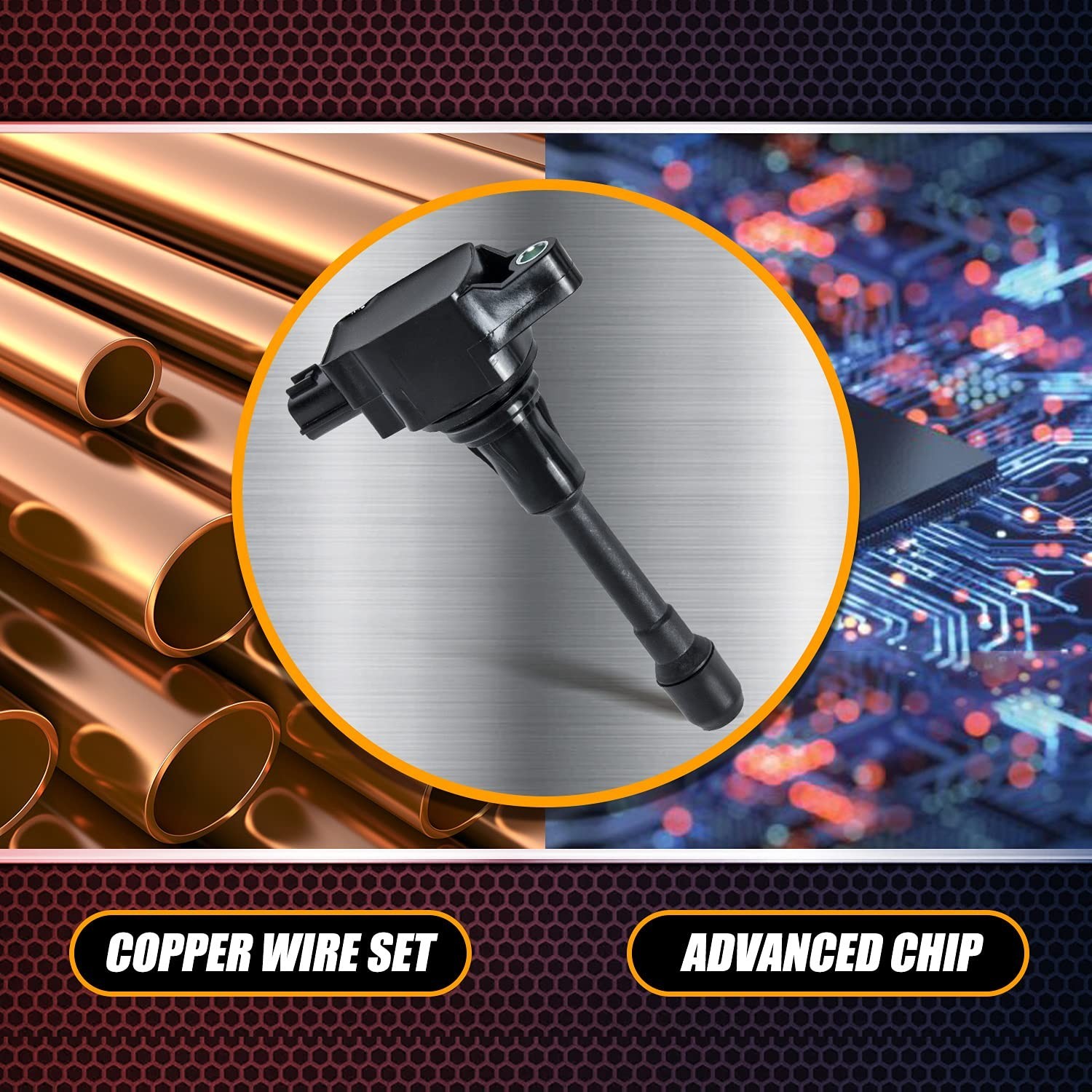 Ignition Coil Pack and Iridium Spark Plug Compatible with Nissan Altima Rogue