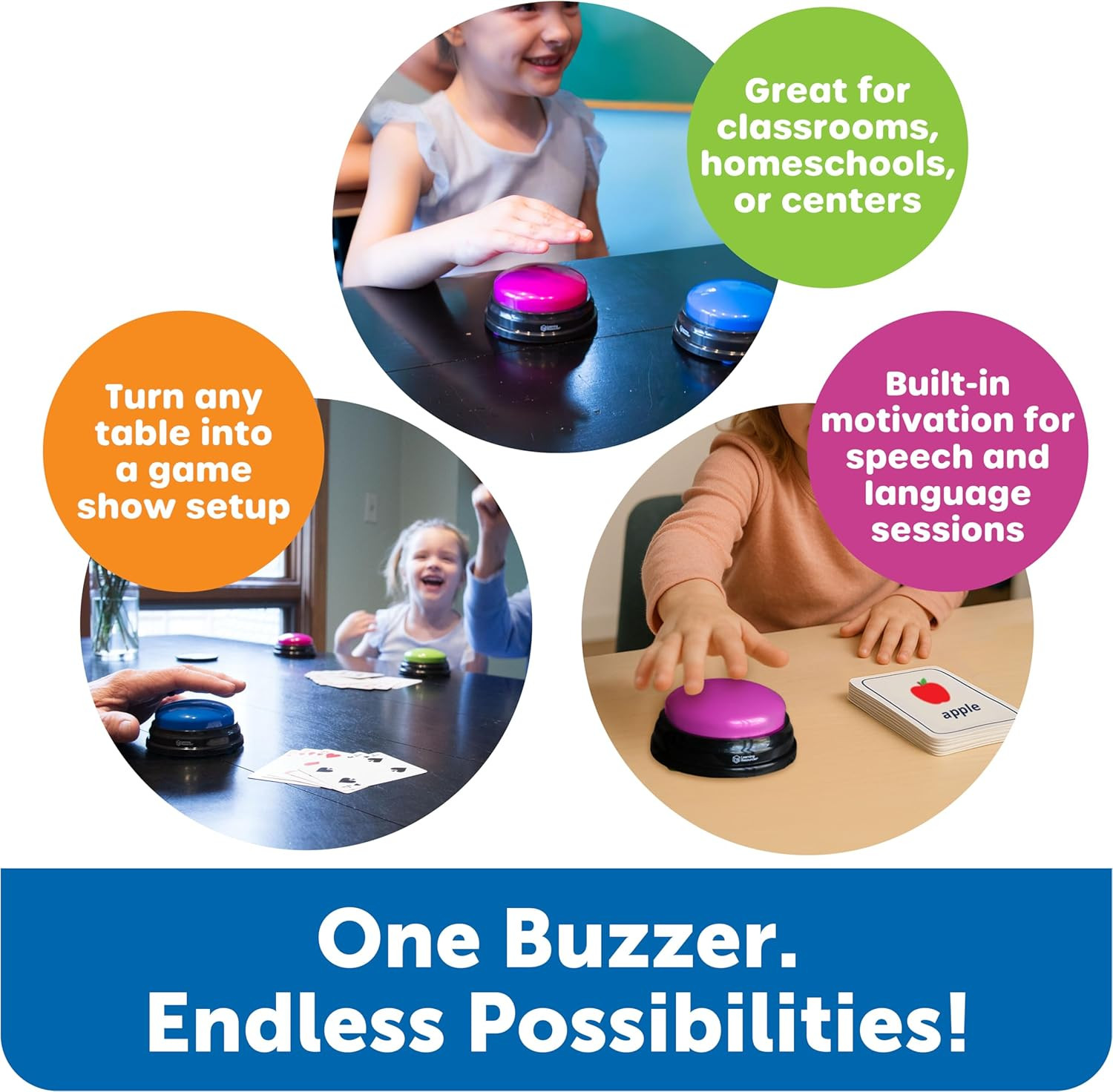 Answer Buzzers – Classroom Must Haves Supplies, Kids Toys, Sound Effect Button,