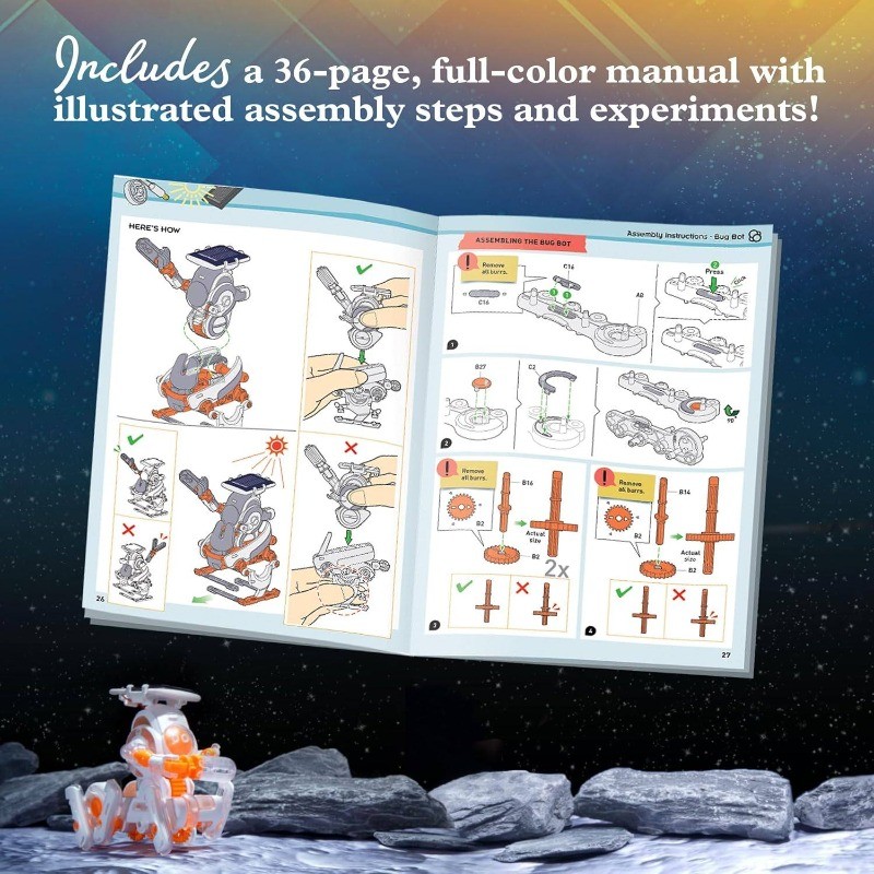 STEM 8-in-1 Solar Powered Robot Science Experiment Kit Educational Gift Learning