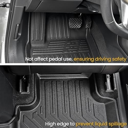 Floor Mats Set for 2018-2025 2026 Volkswagen VW Atlas 7 Seats Bench Seating Car