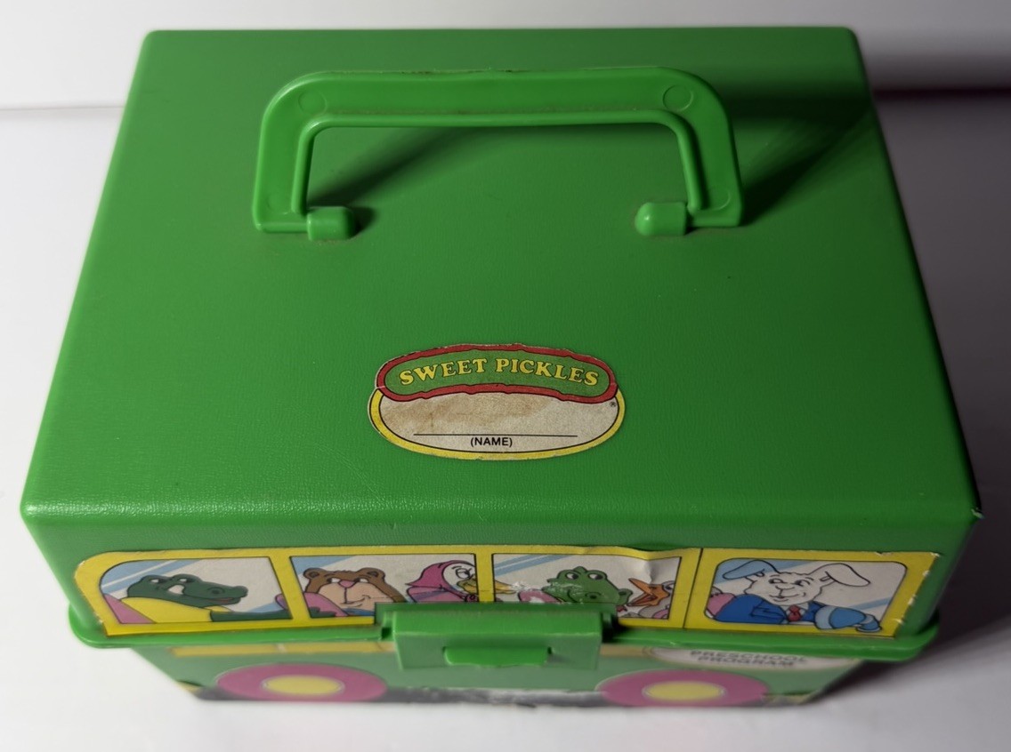 Vintage Sweet Pickles Preschool Program Learning Case Activity Bus Full w/ Cards