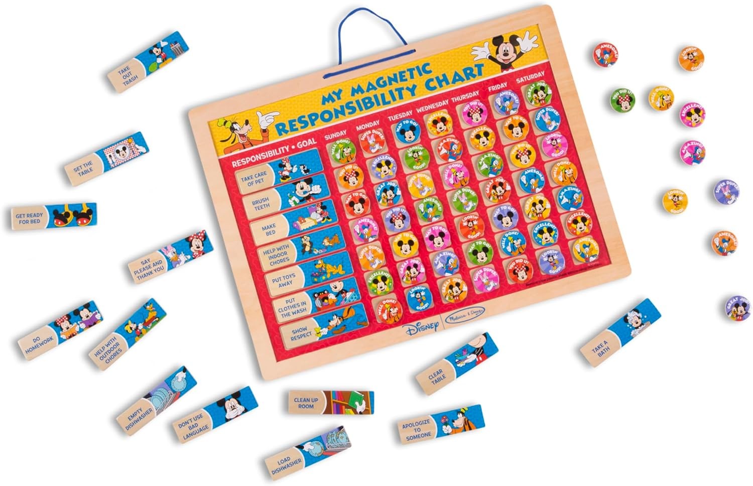 Mickey Mouse Clubhouse My Magnetic Responsibility Chart Toddler Routine Kids