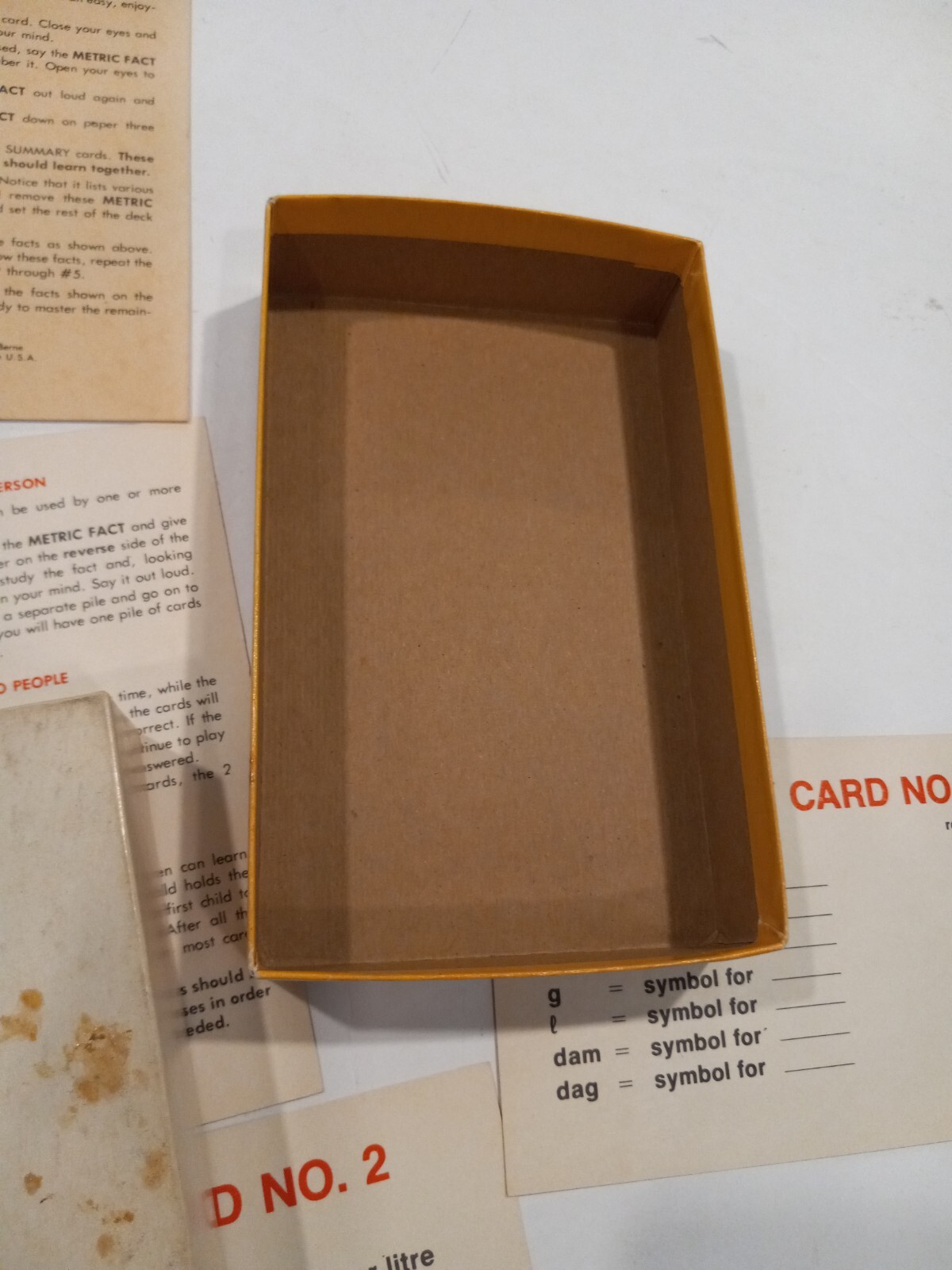 Vintage Milton Bradley Metric Flash Cards 1977