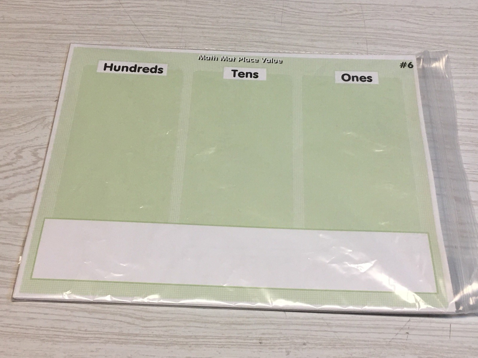 Classroom Set of 10 – Laminated Math Work Mats – Dry Erase #06