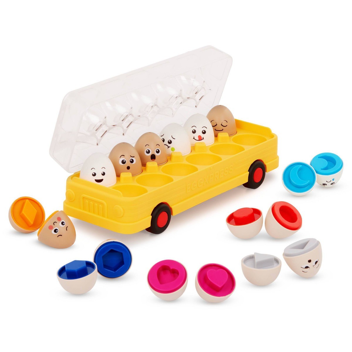 Battat Education EggXpress Yourself! Match & Learn Eggs: Shapes &