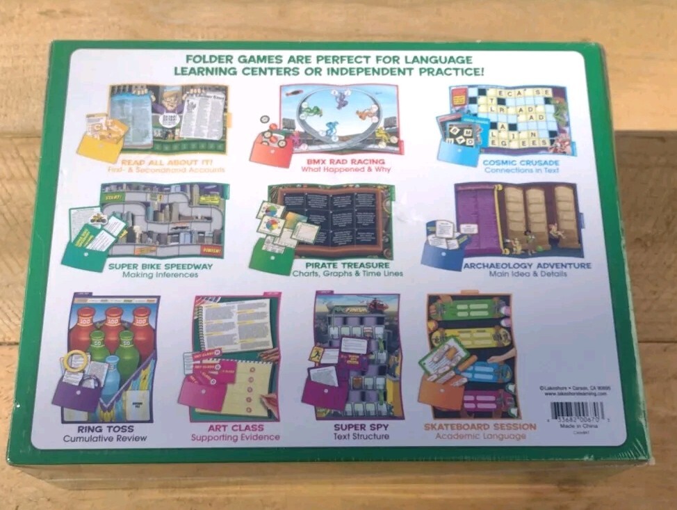 Lakeshore Reading Informational Text Elementary Folder Games Grades 4-5 NIB
