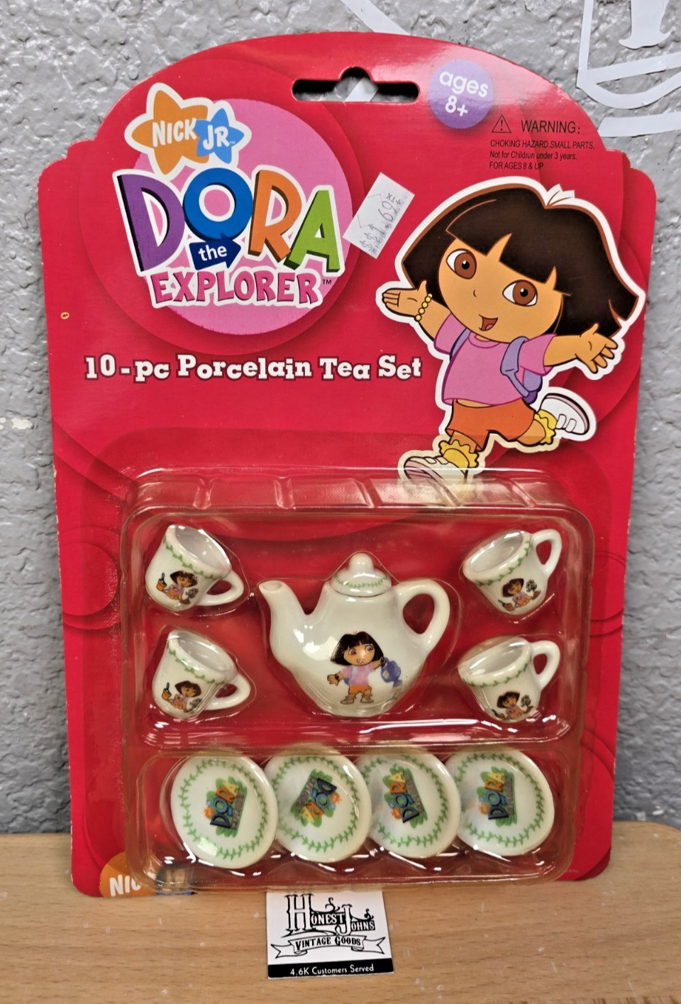 BTG 2006 Nick JR Dora The Explorer 10 pcs Porcelain Tea Set New old Stock