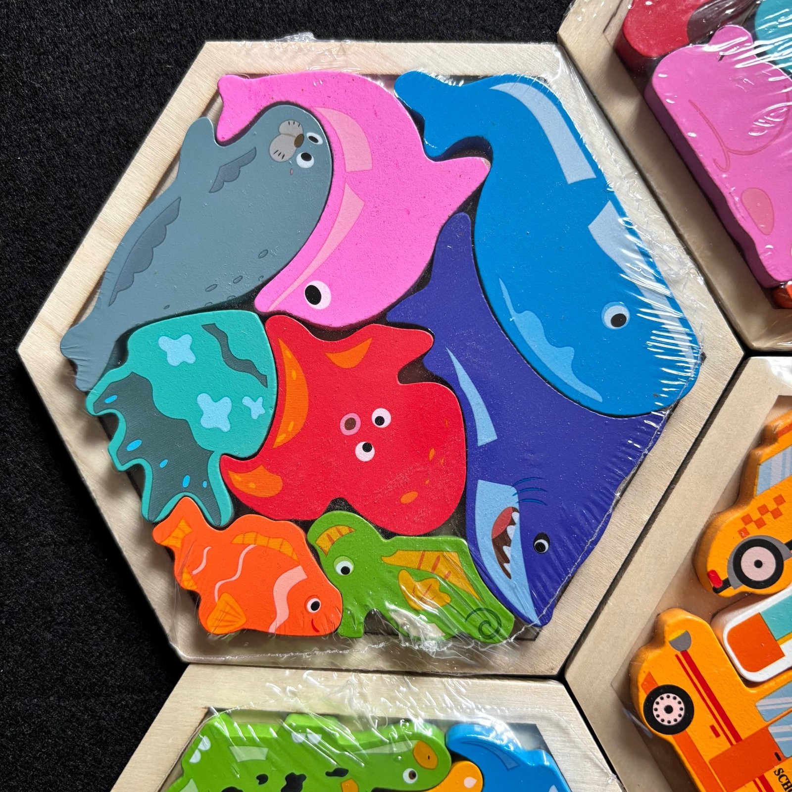 7 In 1 Kids Montessori Educational Wooden Toys Children Busy Board