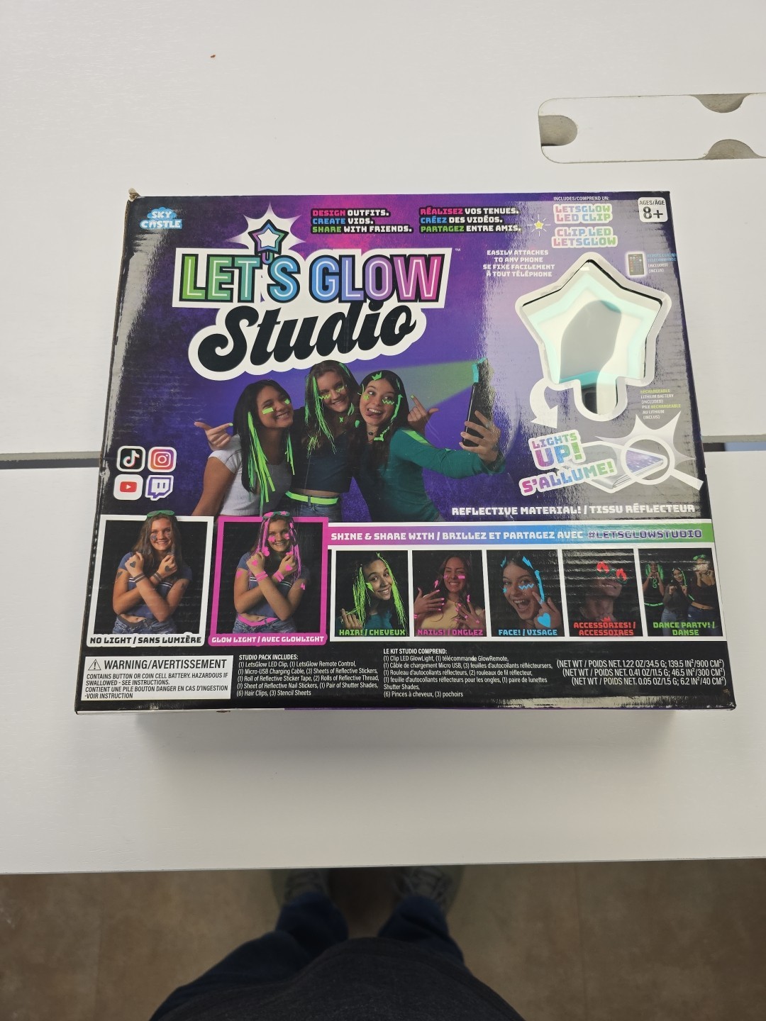 LetsGlow Studio DIY Arts and Crafts Glow Kit Includes 16 Color LED Light