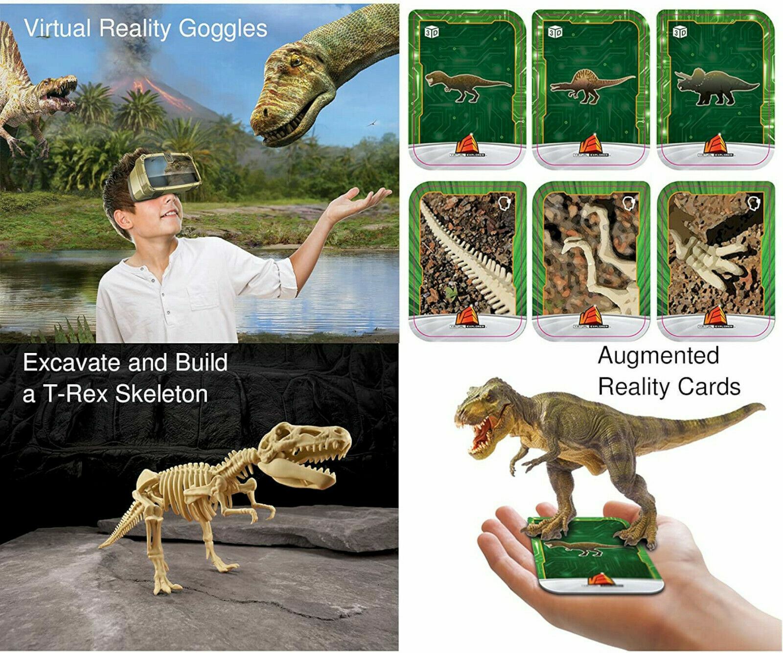 NEW Virtual Explorer Prehistoric Safari 4-in-1 VR AR Hands-On Play Learning Dino