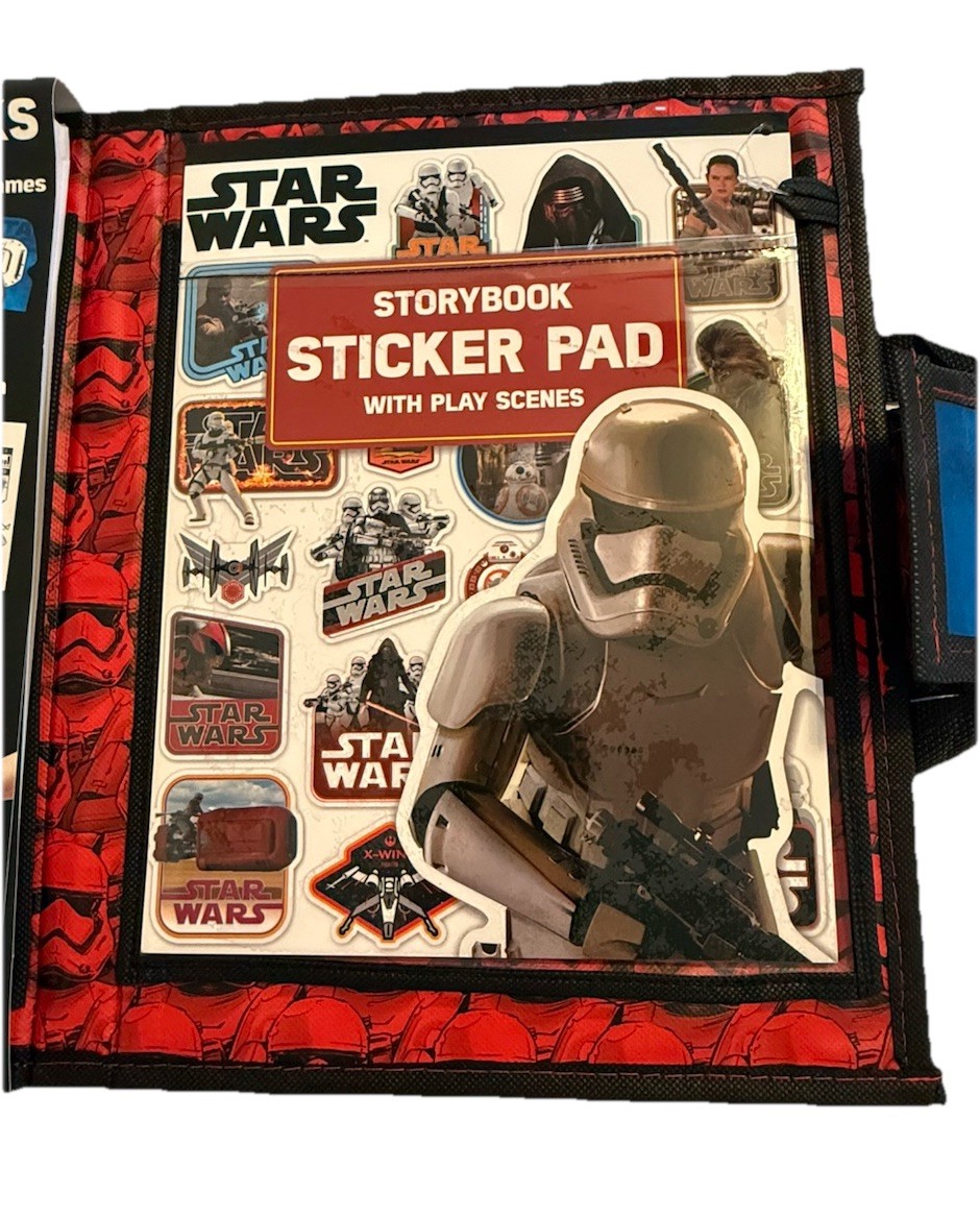 Star Wars Tri-Fold Storage Case Activity Set Puzzles Coloring Crayons Stickers