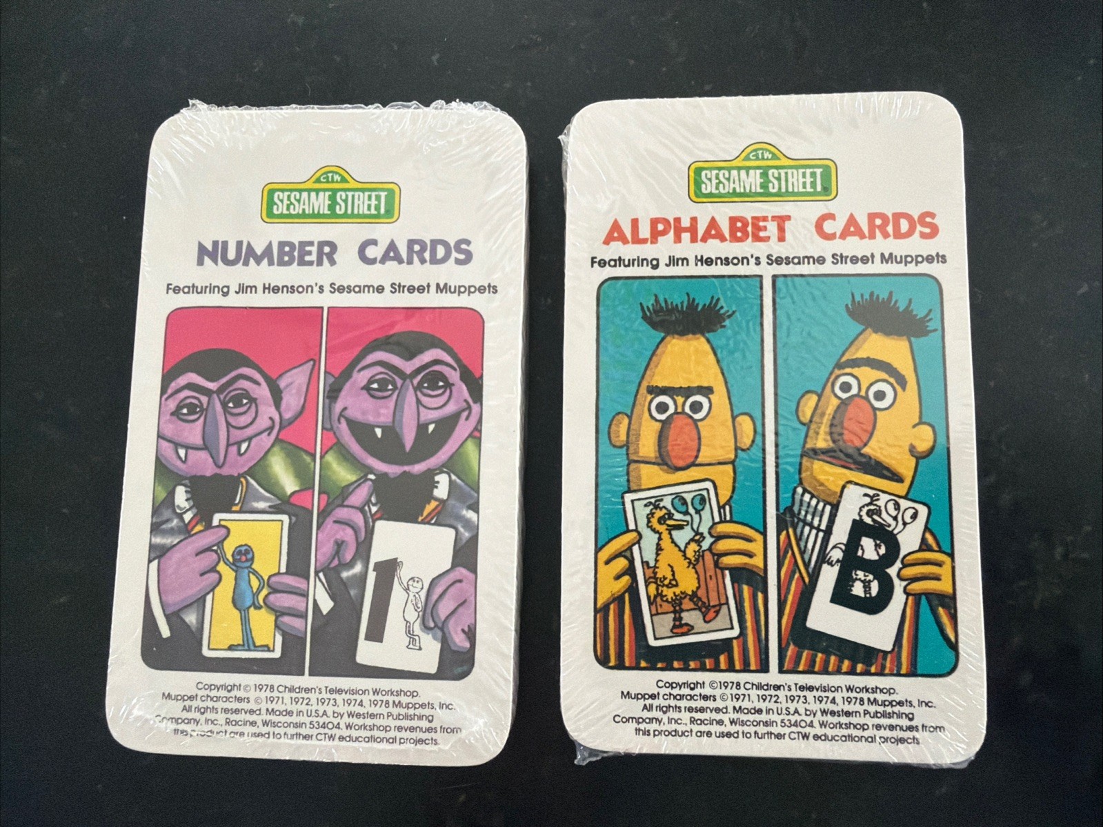 Vintage 1978 Sesame Street Alphabet & Number Cards – New Sealed – CTW Jim Henson