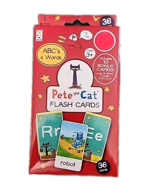 Pete The Cat 36 Flash Cards (+ 10 Bonus Cards) ABC’s & Words