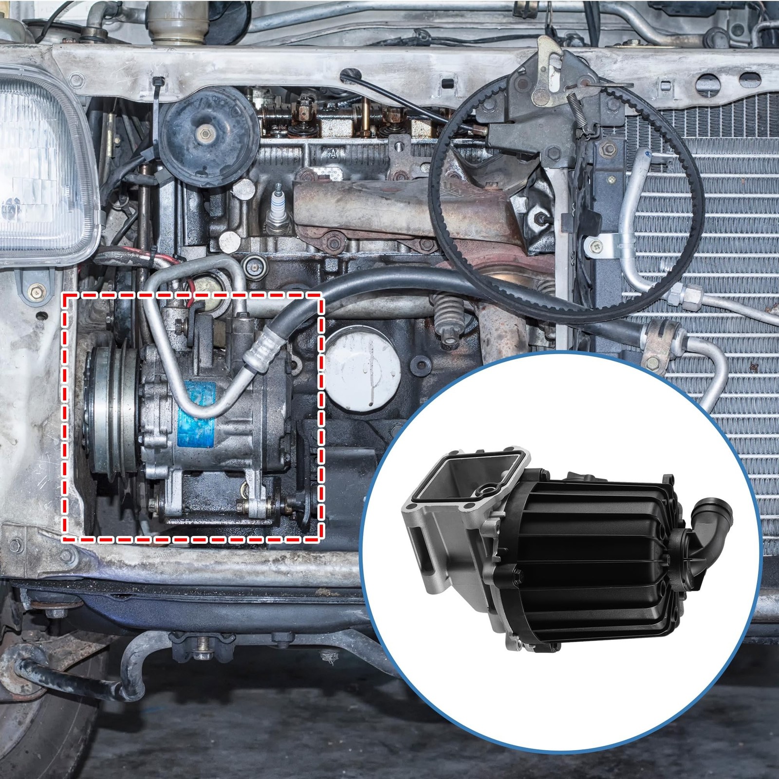X AUTOHAUX 1 Pcs Truck Crankcase Ventilation Oil Separator with Gasket Replac…