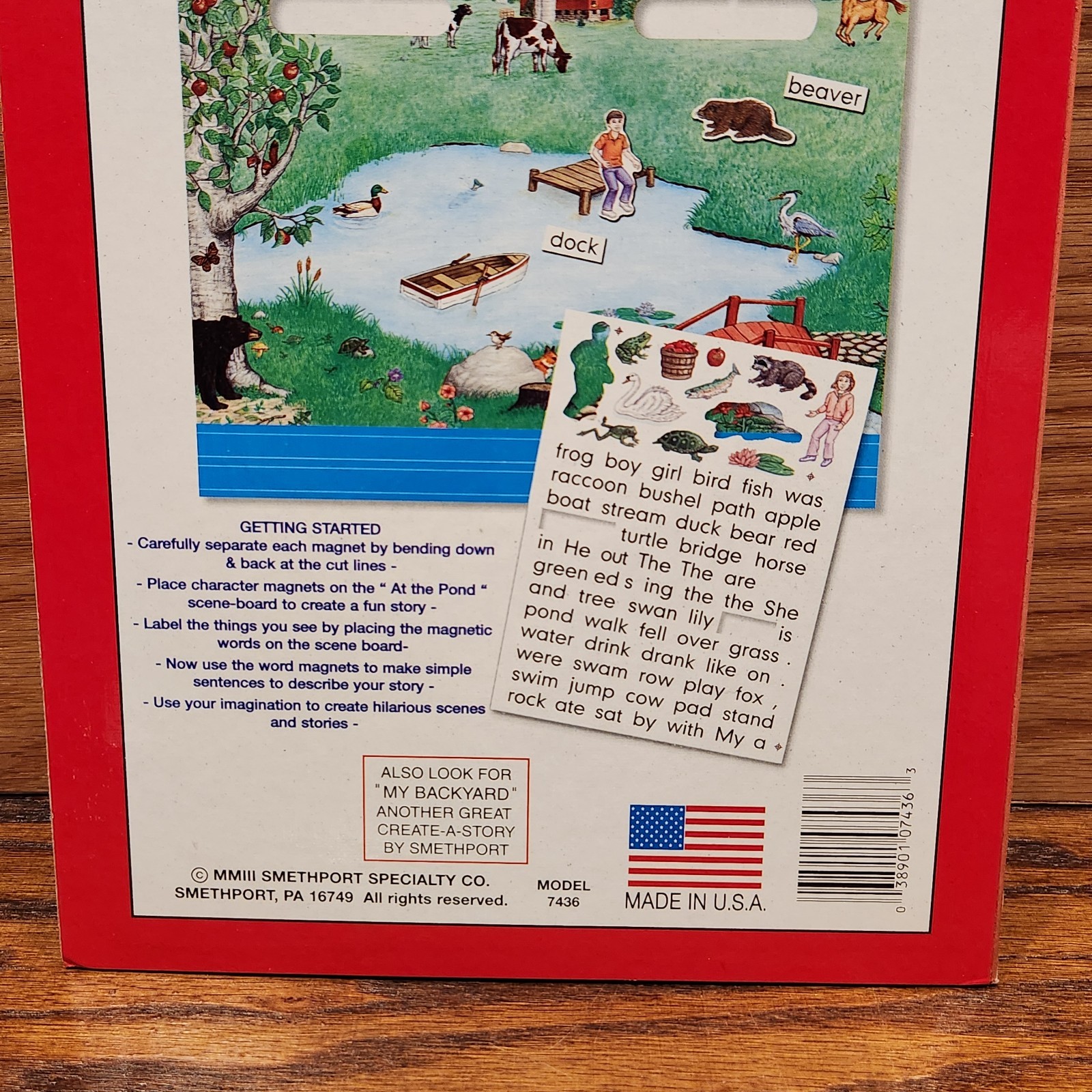 Vintage Create A Story Scene Magnetic At The Pond Kids Travel Play Toy Mat 7436