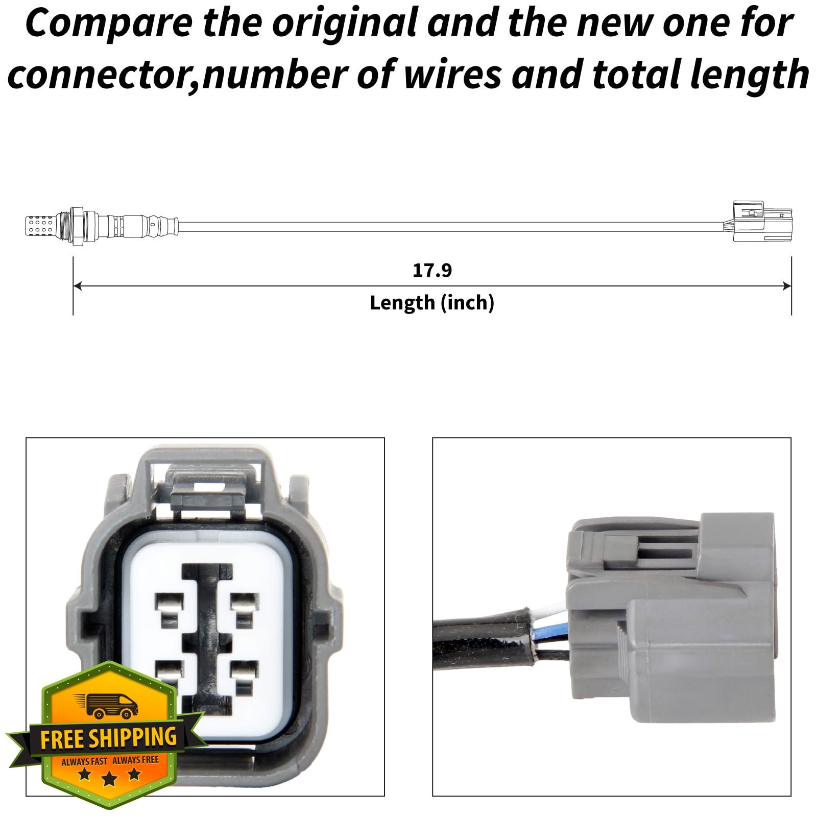 DOSKJOK Oxygen Sensor 2Pcs Accord Prelude 2.3L 2.2L 234-4620