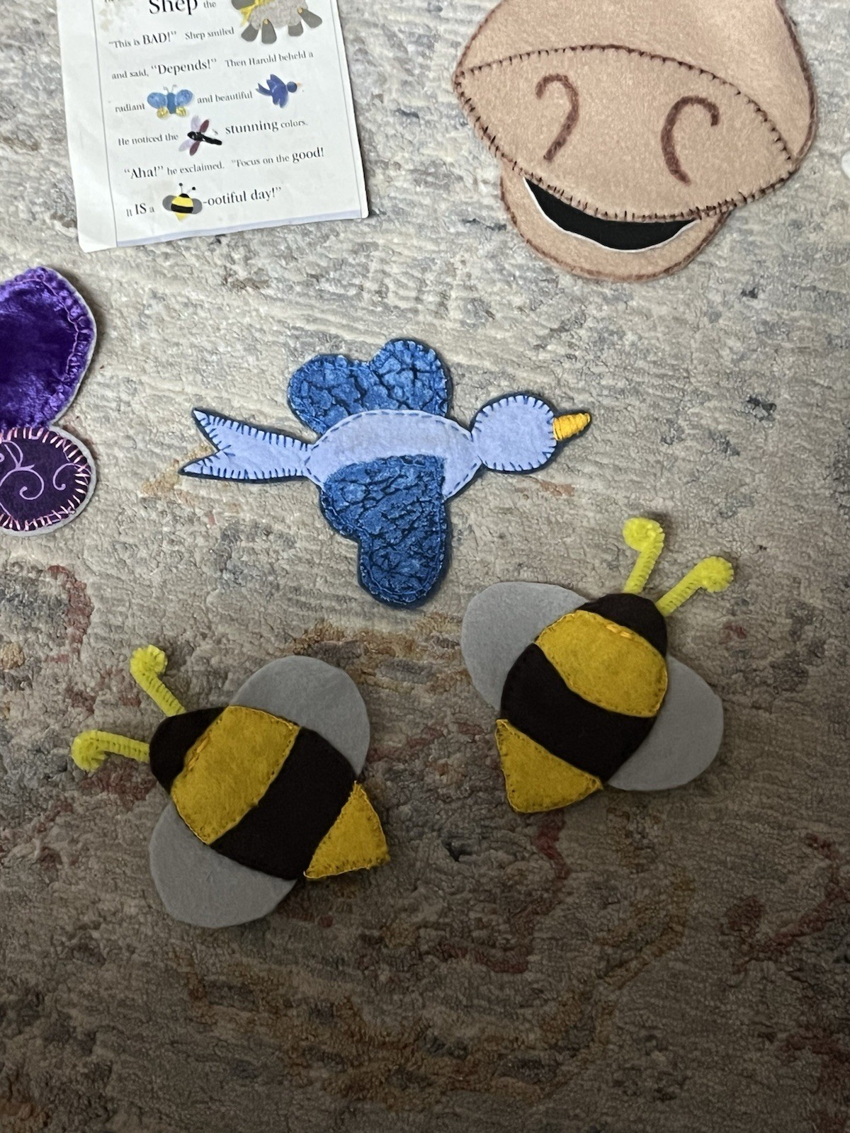 Kids AnimalStory Felt Board Story Horse Bees Dragonfly’s Sheep