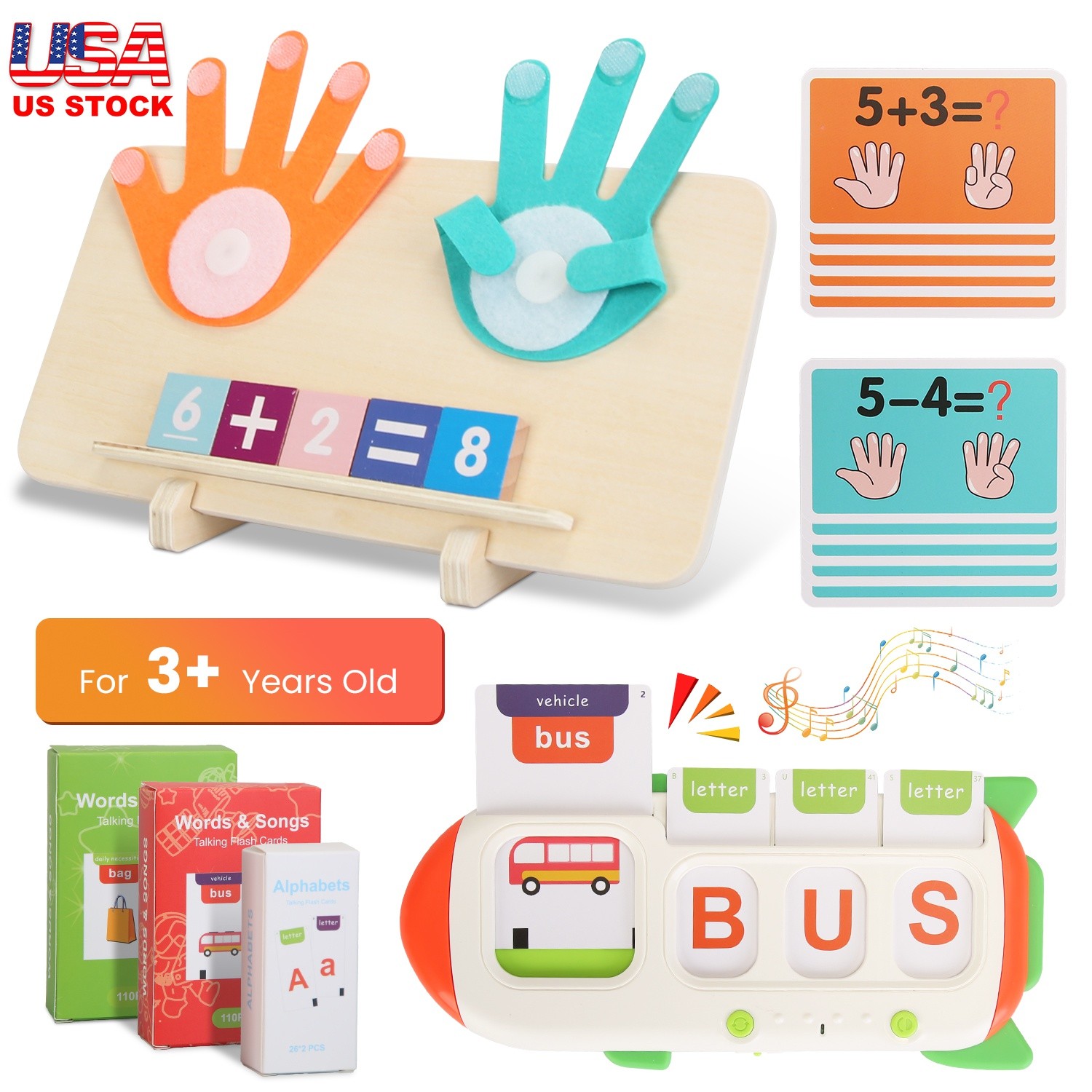 Toddler Educational Toys Set Talking Flash Cards Kids Alphabet Learning Toys