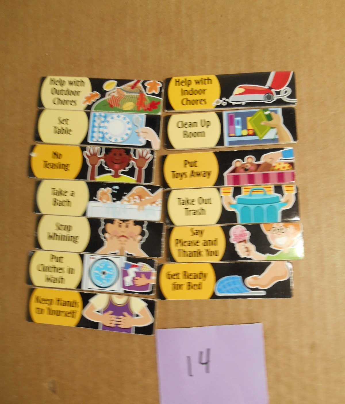 Melissa and Doug Lot of 85 Responsibility Chore Chart Magnet Replacement P14