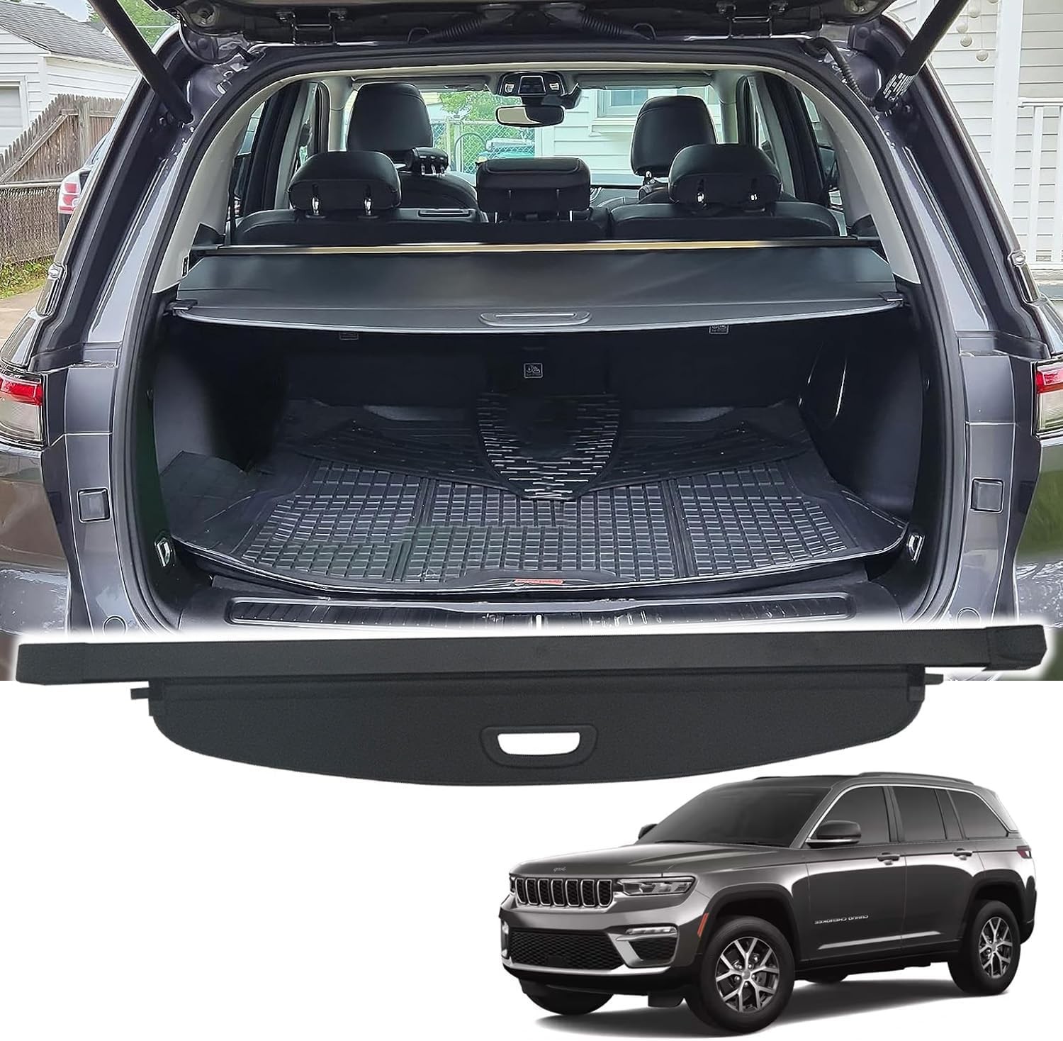 Vesul Retractable Cargo Cover for Grand Cherokee 2022-2025(2 Row WL)
