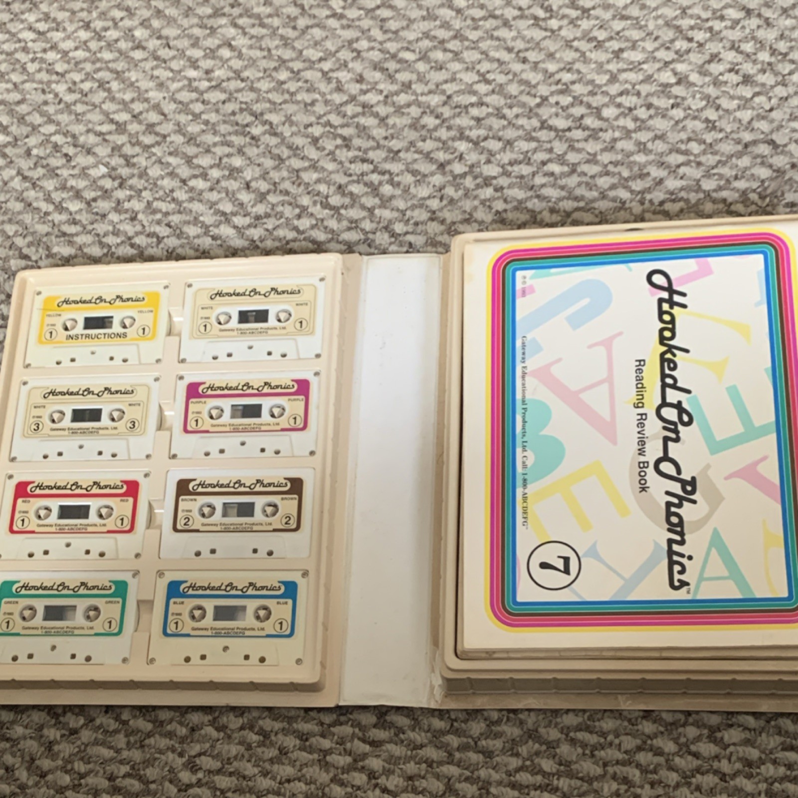 Hooked on Phonics Reading Set Cards Books Audio Cassettes Ages 4-11 1983