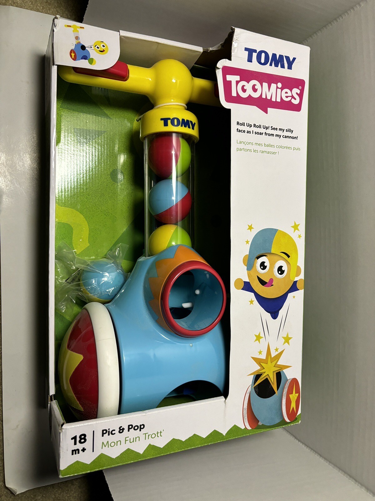 Tomy Toomies Pic N Pop Toddler Child Push Along Toy Learning Development Device