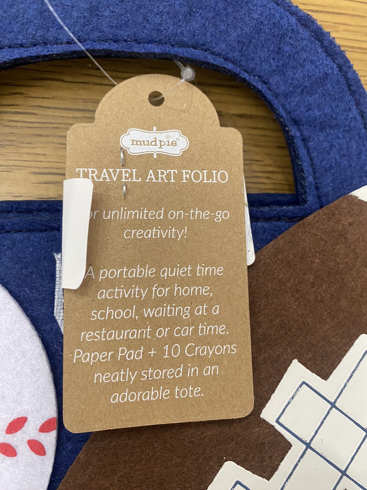 MudPie Travel Art Folio Paper Pad/10 Crayons So Cute! Great Gift!
