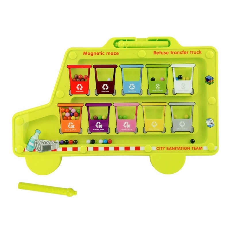 Maze Board Walking Bead for Kids Educational Color Sorting Activity Toy