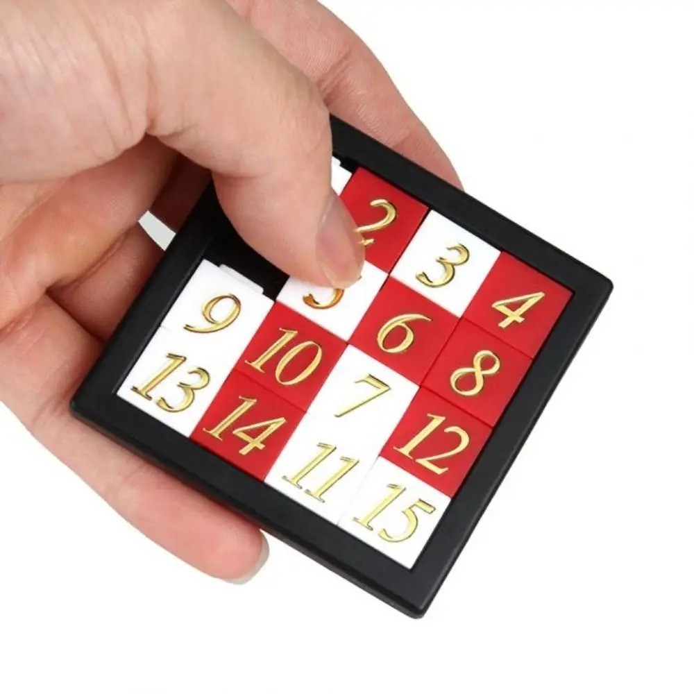 1 Pc Kids 1-15 Number Sliding Puzzle Educational Math Logic Toy Plastic Game