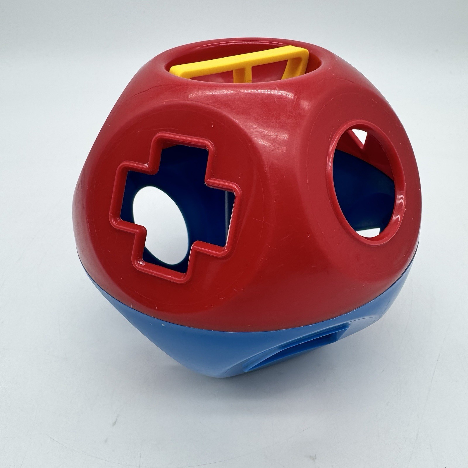 Tupperware Shape O Ball Puzzle Block Toy X10 Puzzle Piece Complete Red & Blue 10