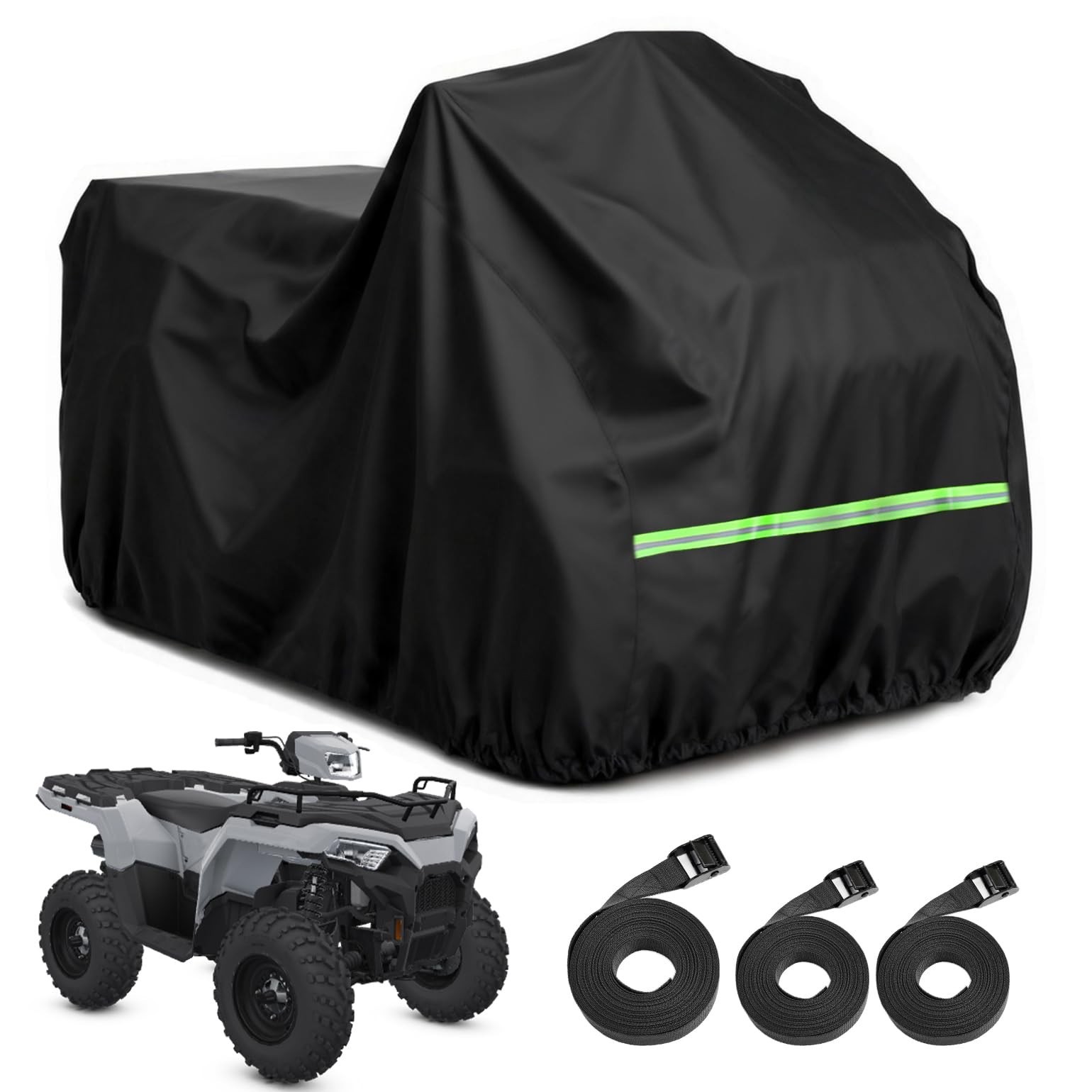 ATV Cover, 600D Heavy Duty 4 Wheeler Cover Waterproof Outdoor Quad Cover Comp…