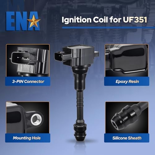 ENA Set of 4 Ignition Coil Pack 1.8 Compatible with Nissan 2002 2003 2004 2005