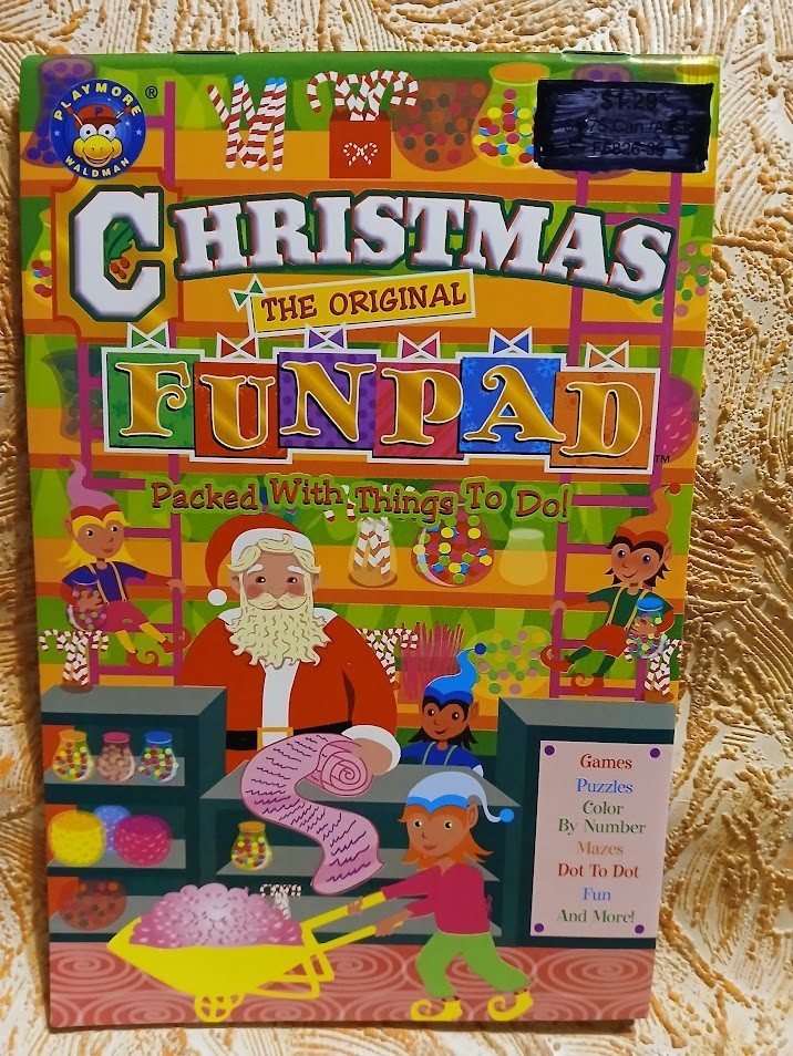 Playmore Unc Christmas Fun Pad Mazes Color Games Dot 2 Dot Make Gift Tags Color