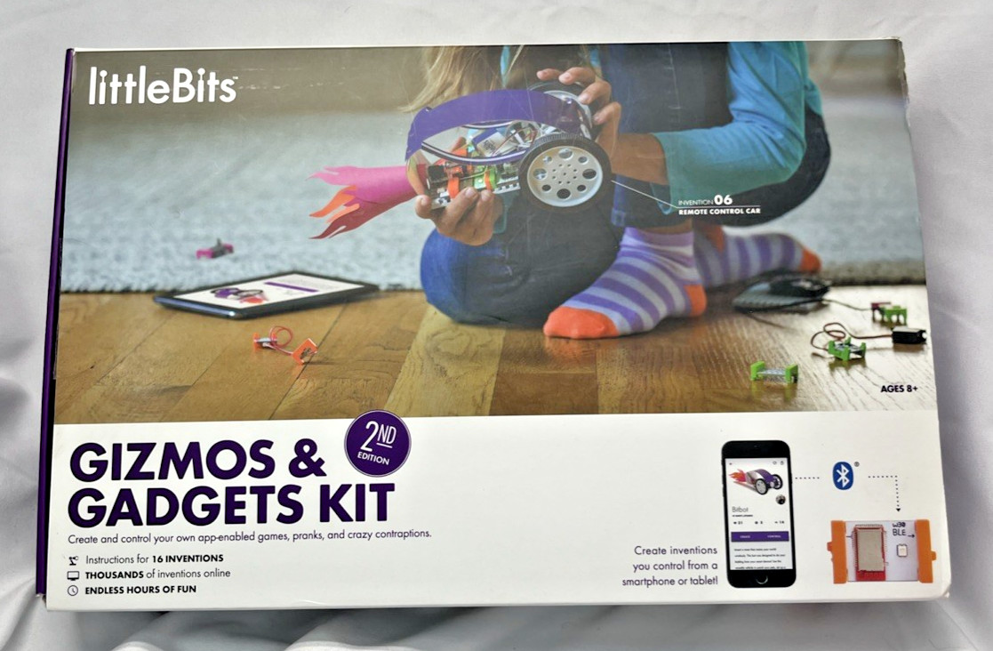 Little Bits Gizmos & Gadgets Kit, STEM – Electronic Bitbot Makers Toy Parts