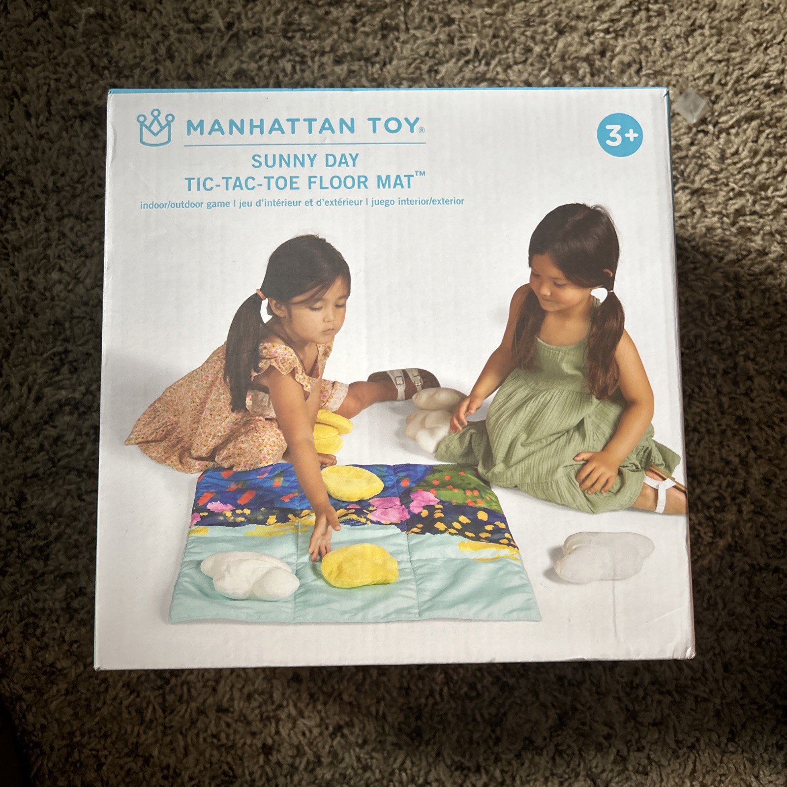 Manhattan Toy Sunny Day Tic-Tac-Toe Floor Mat – Indoor/Outdoor Game for Kids
