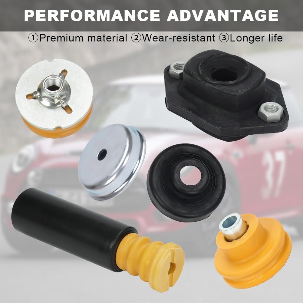 WayJun Rear Upper Lower Shock Mounts Grommets & Bump Stops Kit Compatible with
