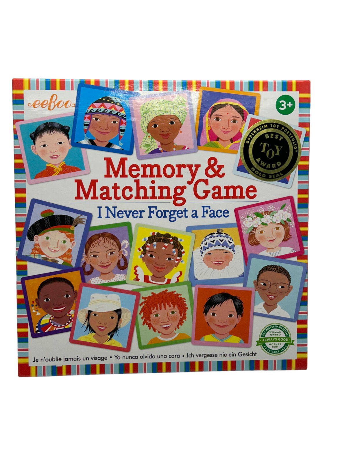 eeBoo Memory Matching Game I Never Forget A Face Developmental Multicultural New