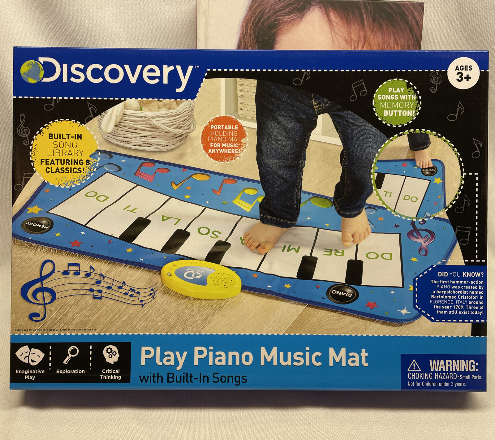 NEW Discovery Play Piano Music Mat Keyboard Built In Song Library Unique NIB