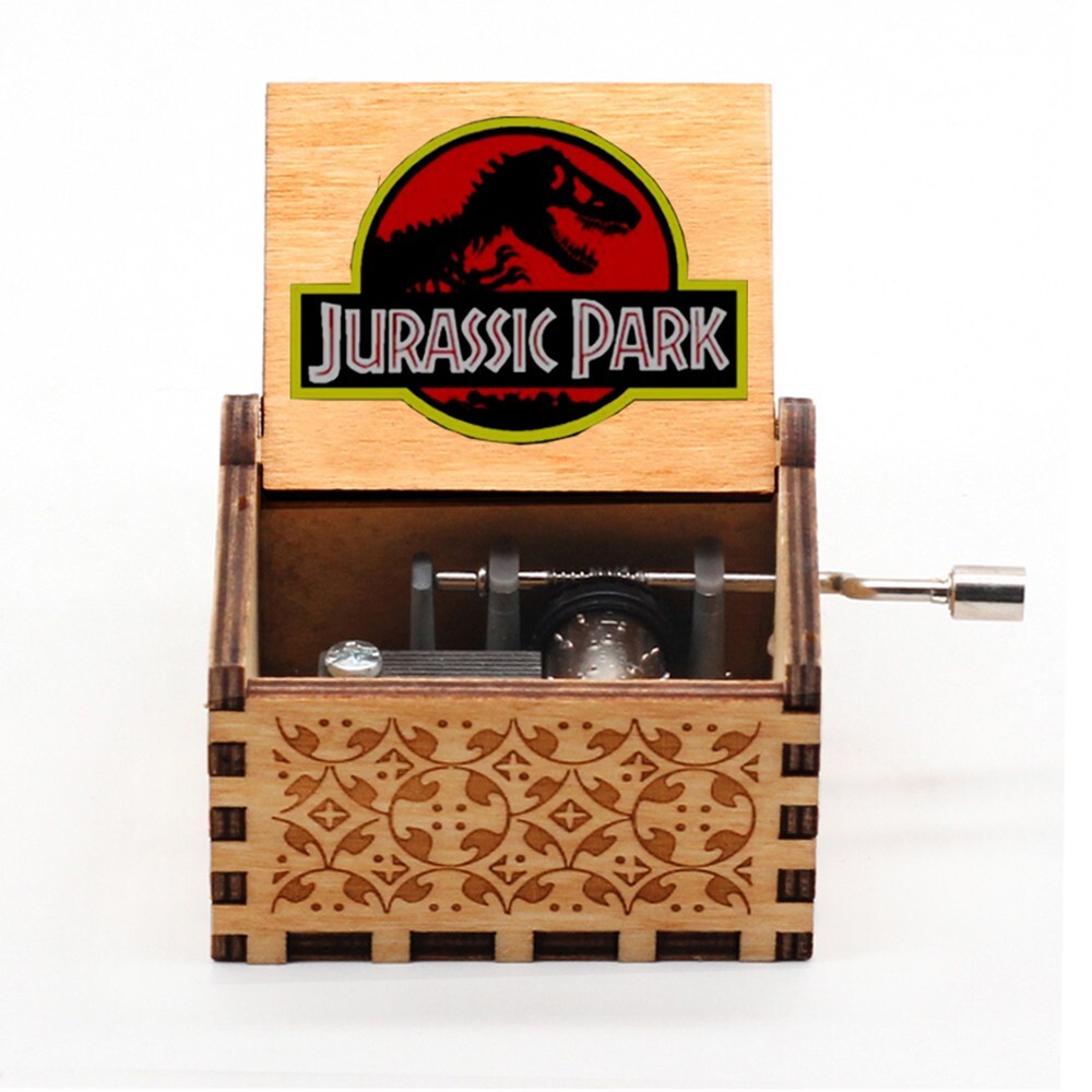Jurassic Park Vintage Antique Dinosaur Music Box Crank Melody Film