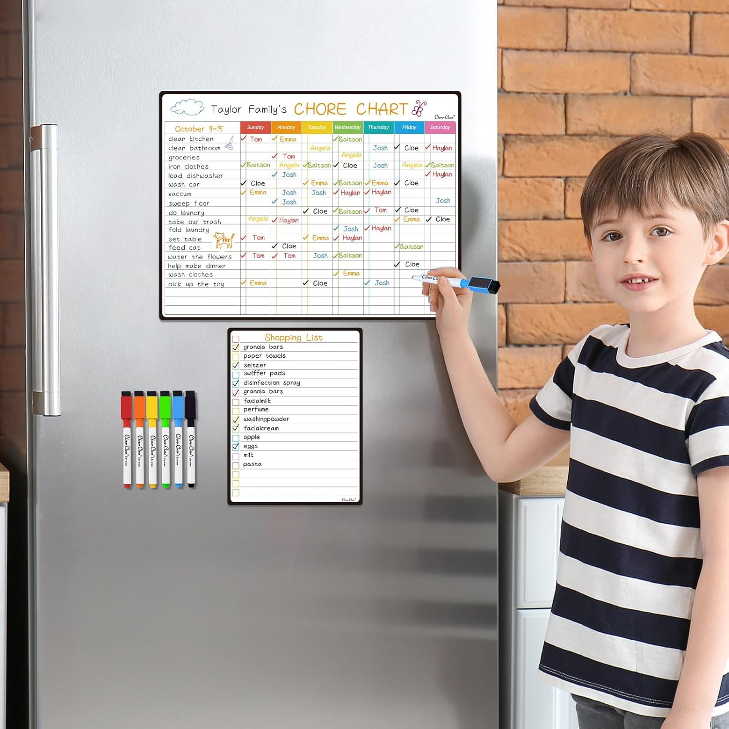 Magnetic Dry Erase Chore Chart – 14.5″x11″ Chore Chart for Kids, Teens and Adult