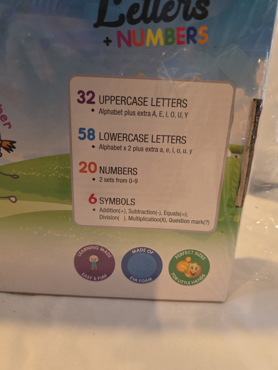 KidzWorld Magnetic Letters Numbers Symbols 120 Magnets Educational Learning Toy
