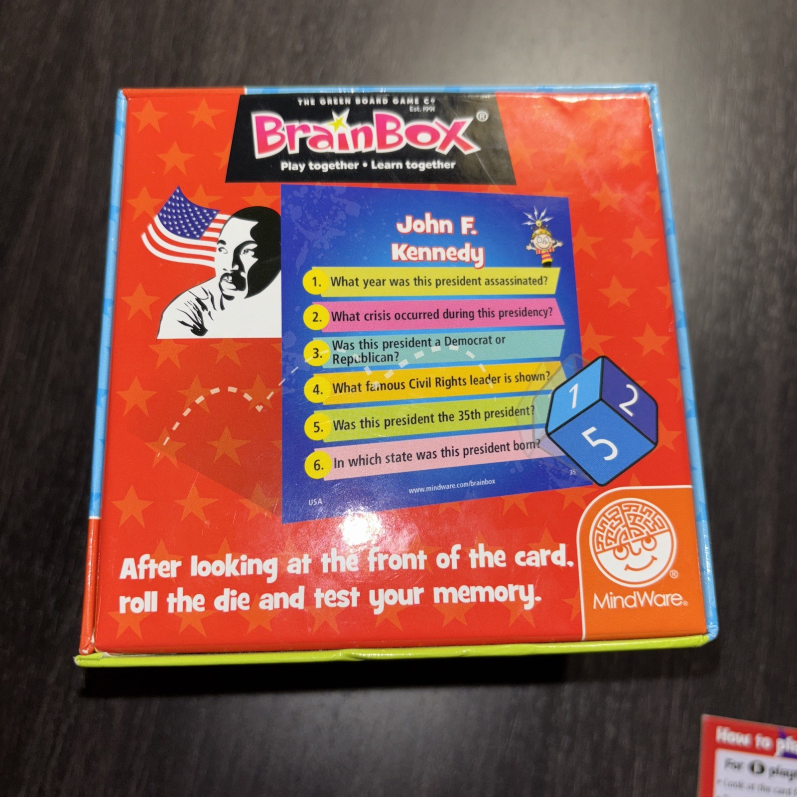 MindWare BrainBox – U.S. Presidents Brain Challenge Game – ages 8+