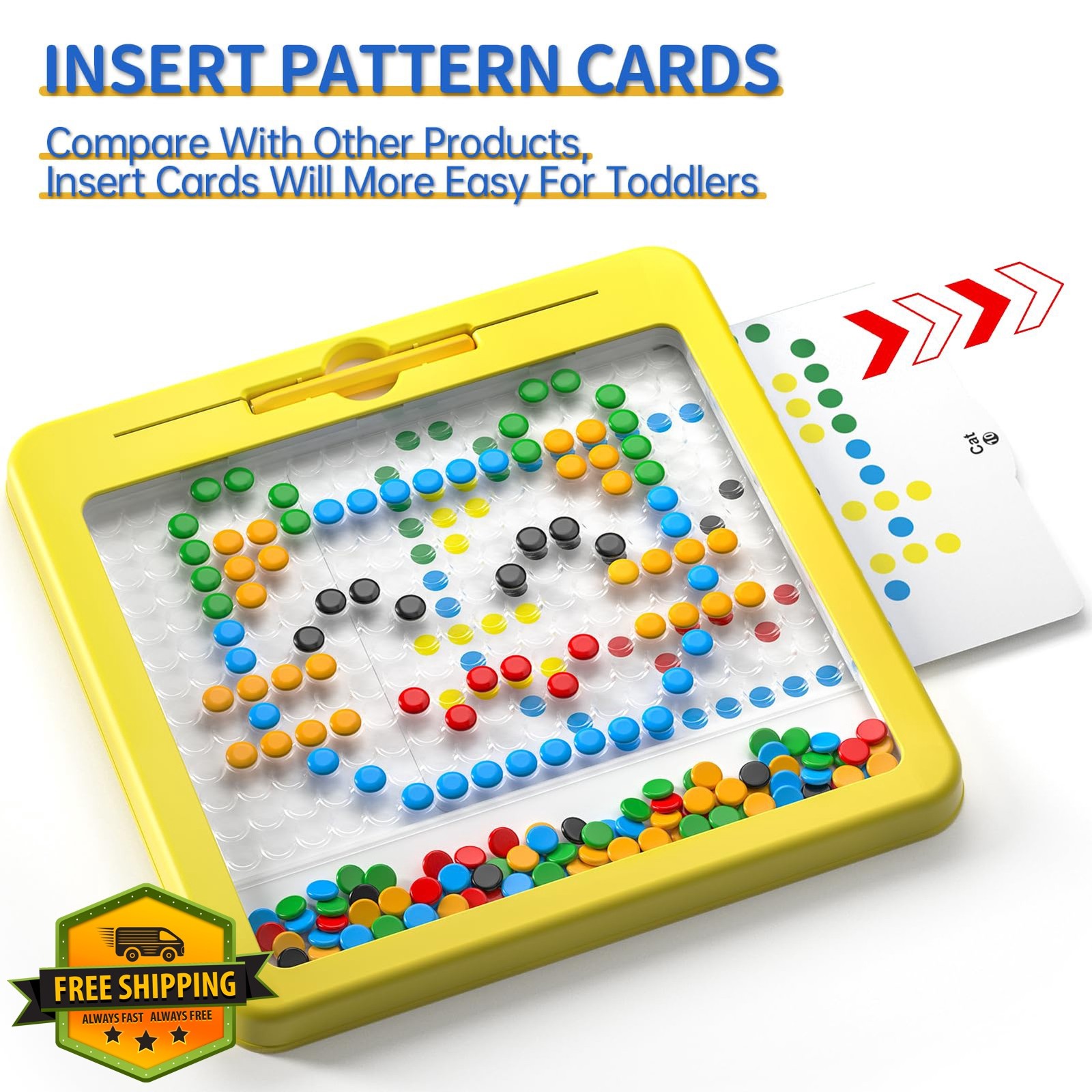 Large Magnetic Dots Board for Kids, Magnetic Drawing Board for Toddlers, Magn…