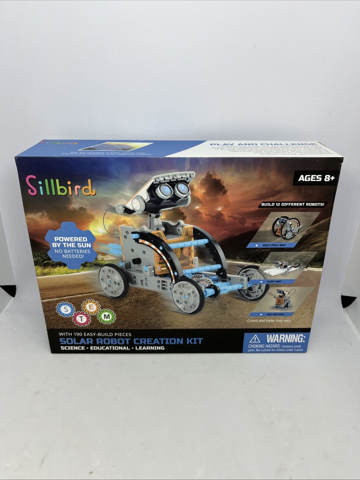 SillBird STEM 12-in-1 190 Piece Education Solar Robot Toy Homeschool Learning