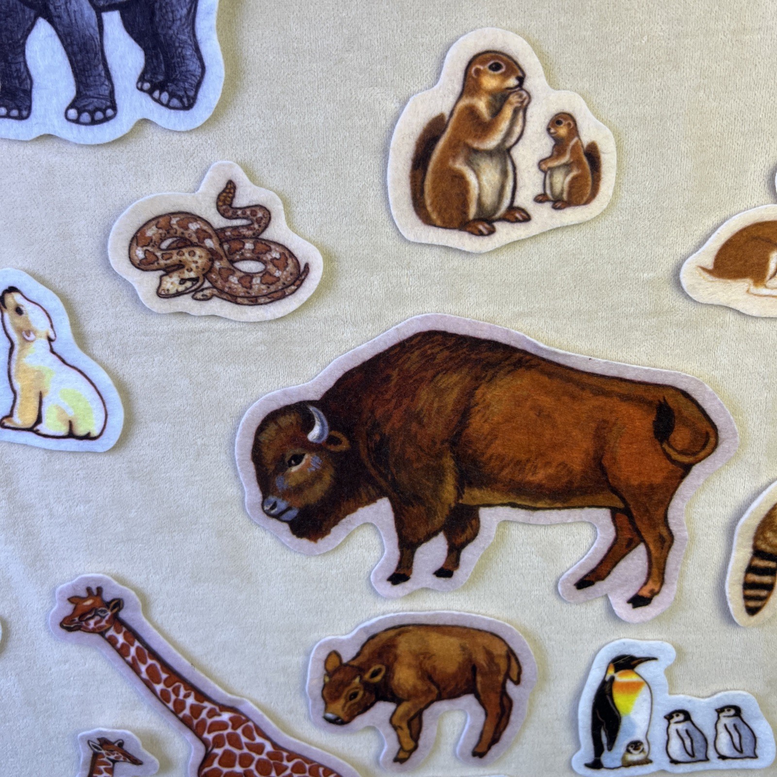 Little Folk Visuals Wild Animals Felt Precut Set of 23 Flannel Storyboard Kids